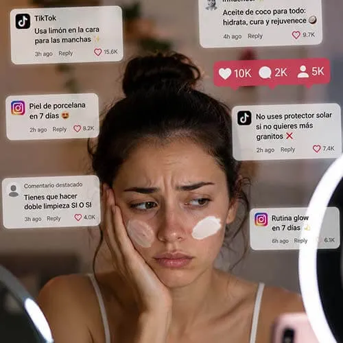 Mitos de skincare en redes sociales
